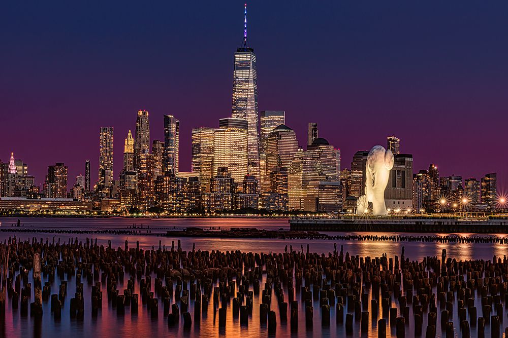 Lower Manhattan Skyline at Twilight II art print by Franklin Kearney for $57.95 CAD