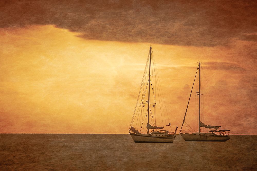 Sailboats at Sunset art print by Don Schwartz for $57.95 CAD