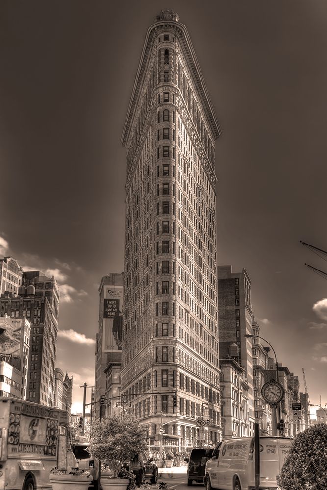 Flatiron Building NYC Sepia art print by Richard Silver for $57.95 CAD
