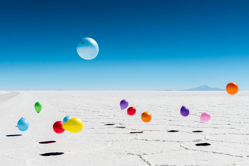 Uyuni Salt Flats Balloons art print by Richard Silver for $57.95 CAD