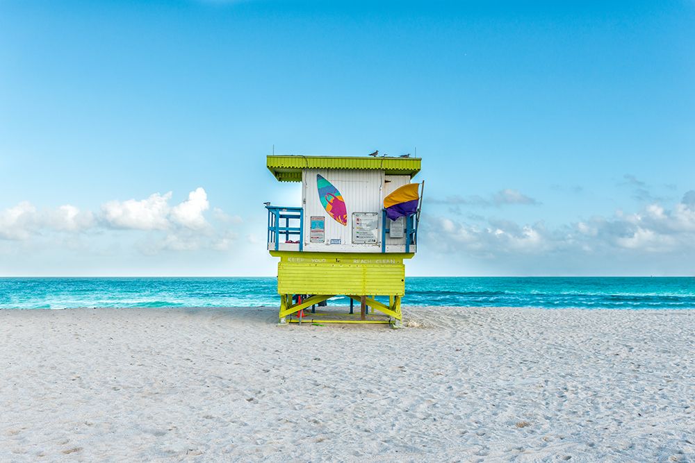 Keep Your Beach Clean Miami art print by Richard Silver for $57.95 CAD