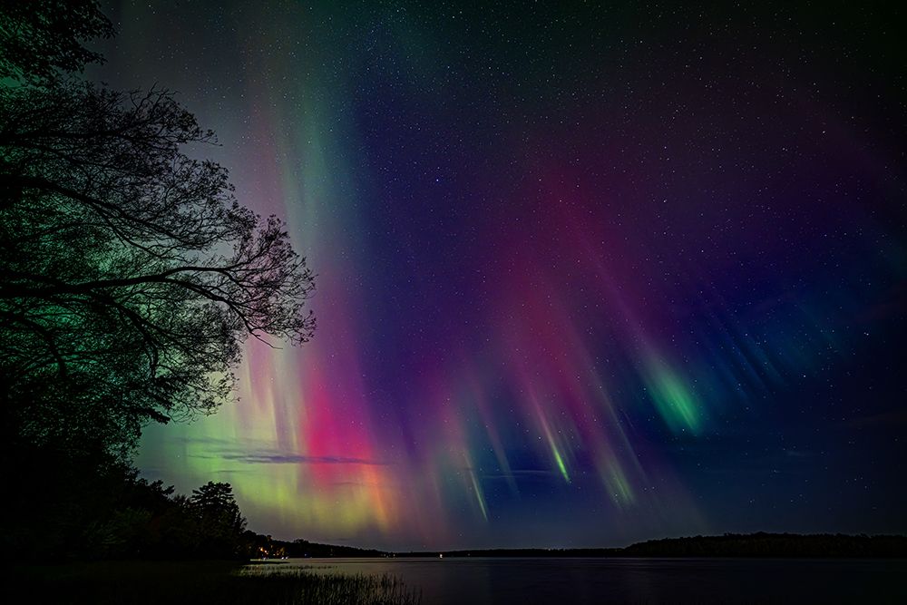 Northern Lights over the River art print by Jim Cumming for $57.95 CAD