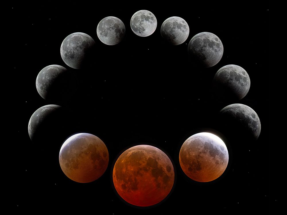 Total Lunar Eclipse March 14 2025 art print by Jim Cumming for $57.95 CAD