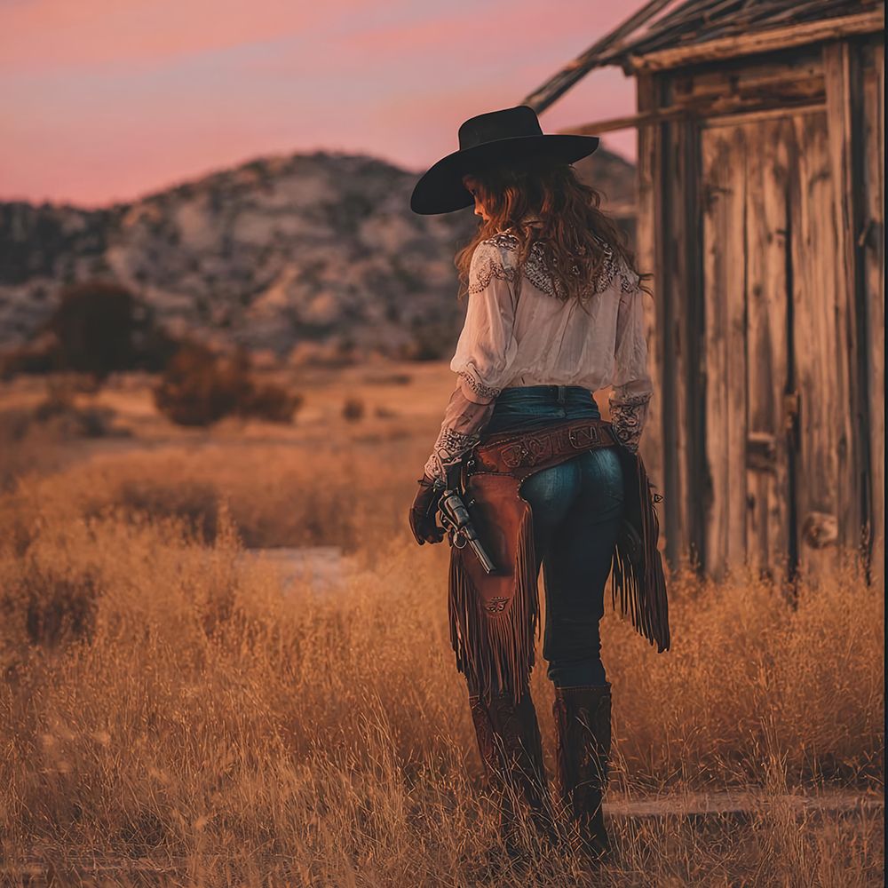 Cowgirl at Dusk art print by Artographie West for $57.95 CAD