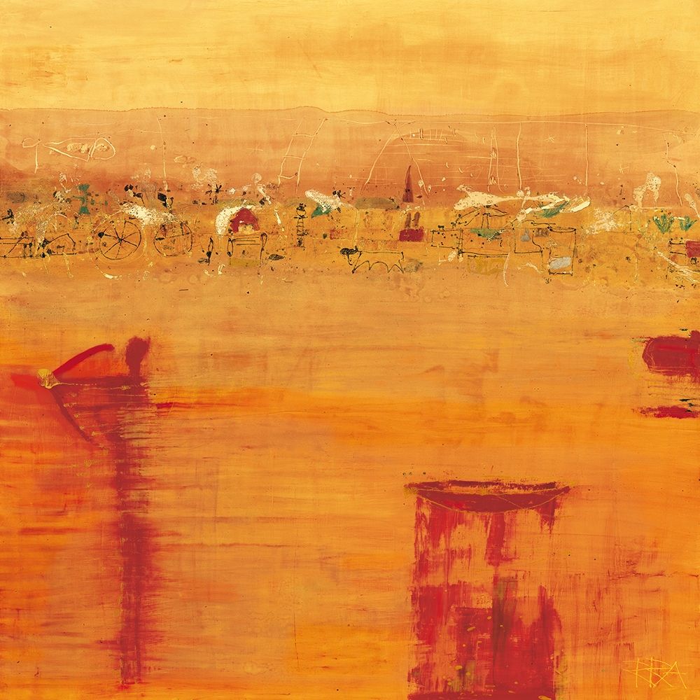 Orange Landscape art print by Rose Richter-Armgart for $57.95 CAD