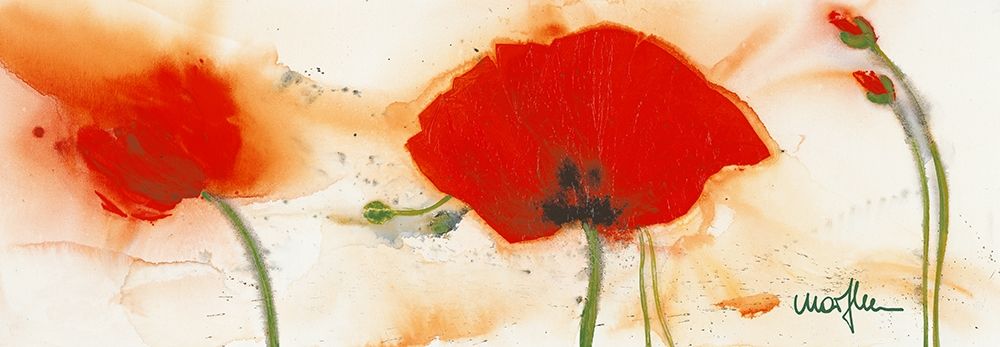 Coquelicots au vent III art print by Marthe for $57.95 CAD