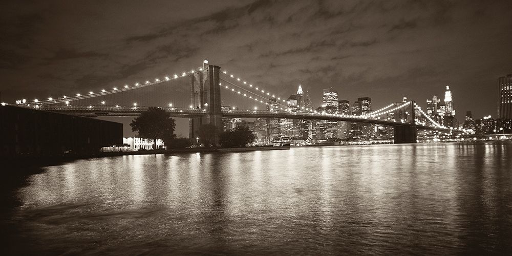 Brooklyn Bridge at Night art print by Dave Butcher for $57.95 CAD