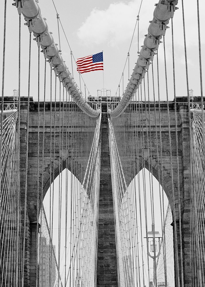Brooklyn Bridge Tower and Cables #2 art print by Dave Butcher for $57.95 CAD