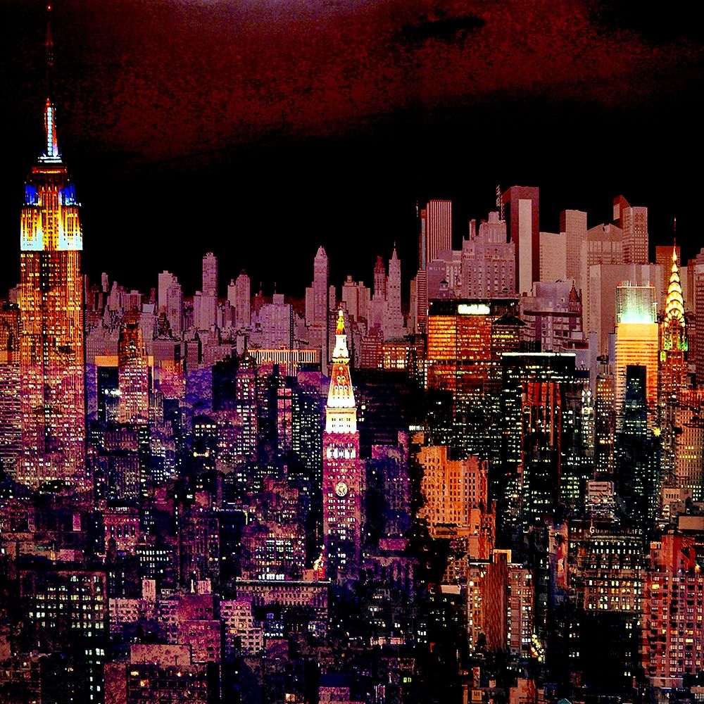 New York by Night I art print by Mereditt.f  for $57.95 CAD