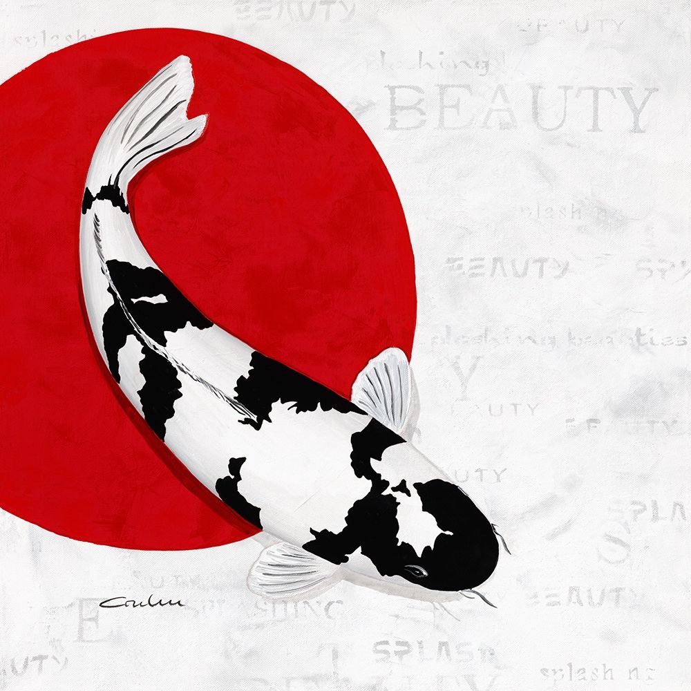 Splashing Beauty Shiro Utsuri art print by Nicole Gruhn for $57.95 CAD