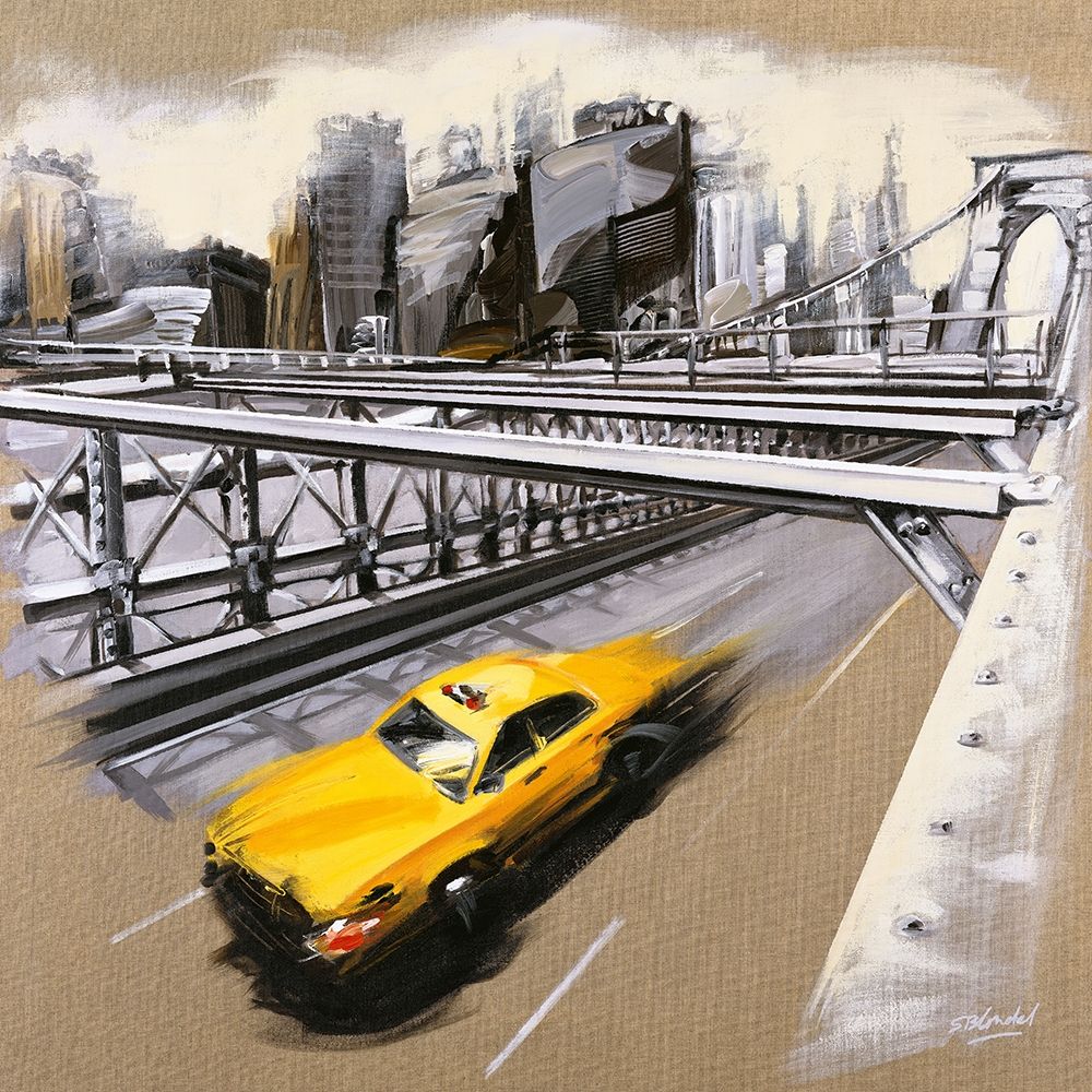 New York - Brooklyn Bridge art print by Sandrine Blondel for $57.95 CAD