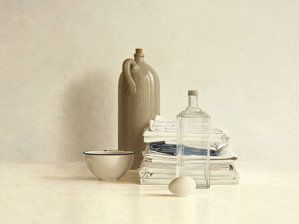 Jar-Bottle-Egg-Bowl and Cloths art print by Willem de Bont for $57.95 CAD