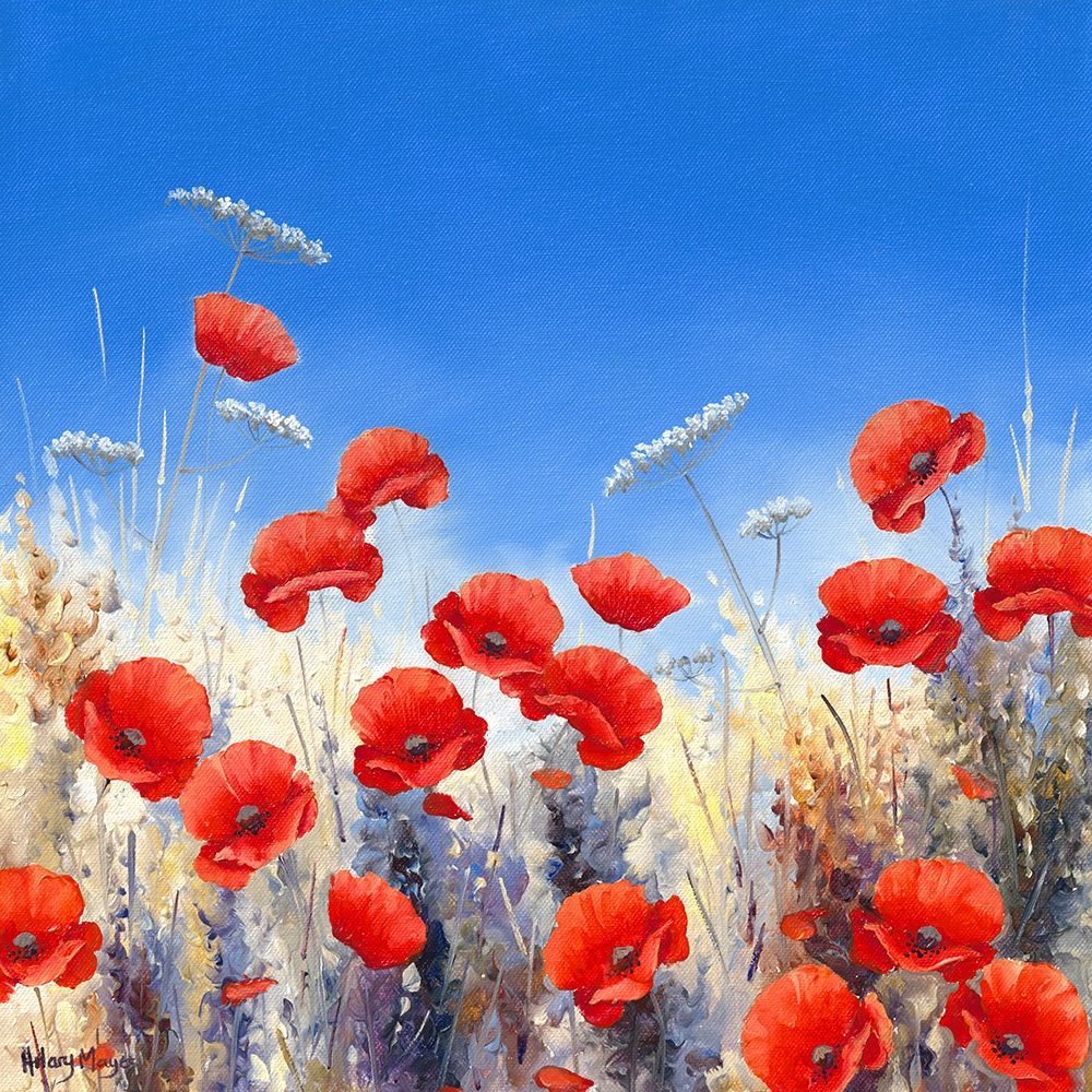 Poppy Meadow I art print by Hilary Mayes for $57.95 CAD