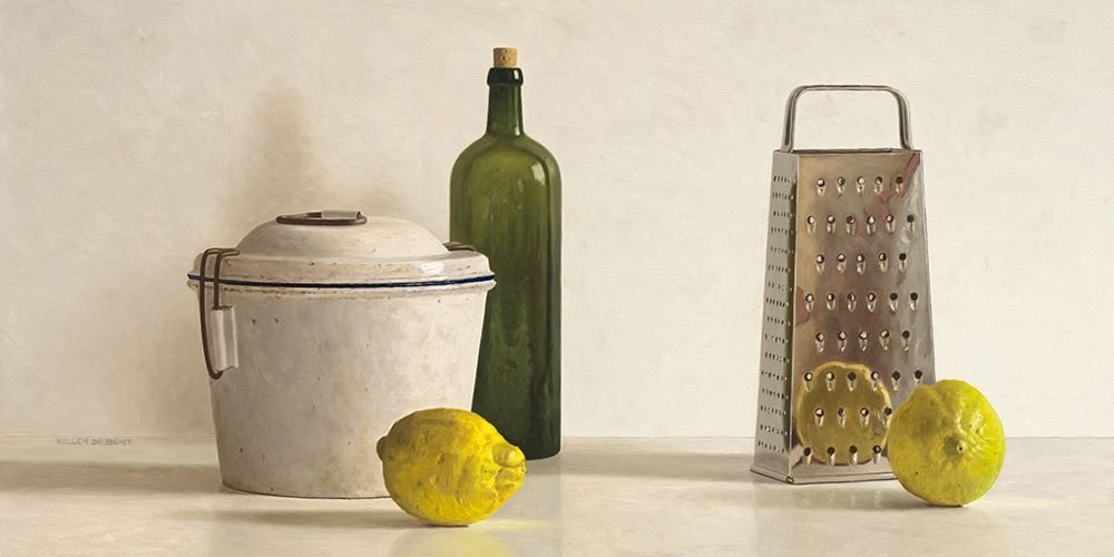 Two Lemons-Rasp-Bottle and Pot art print by Willem de Bont for $57.95 CAD