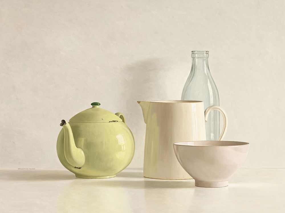 Yellow Teapot-Bottle-Bowl and Jug art print by Willem de Bont for $57.95 CAD