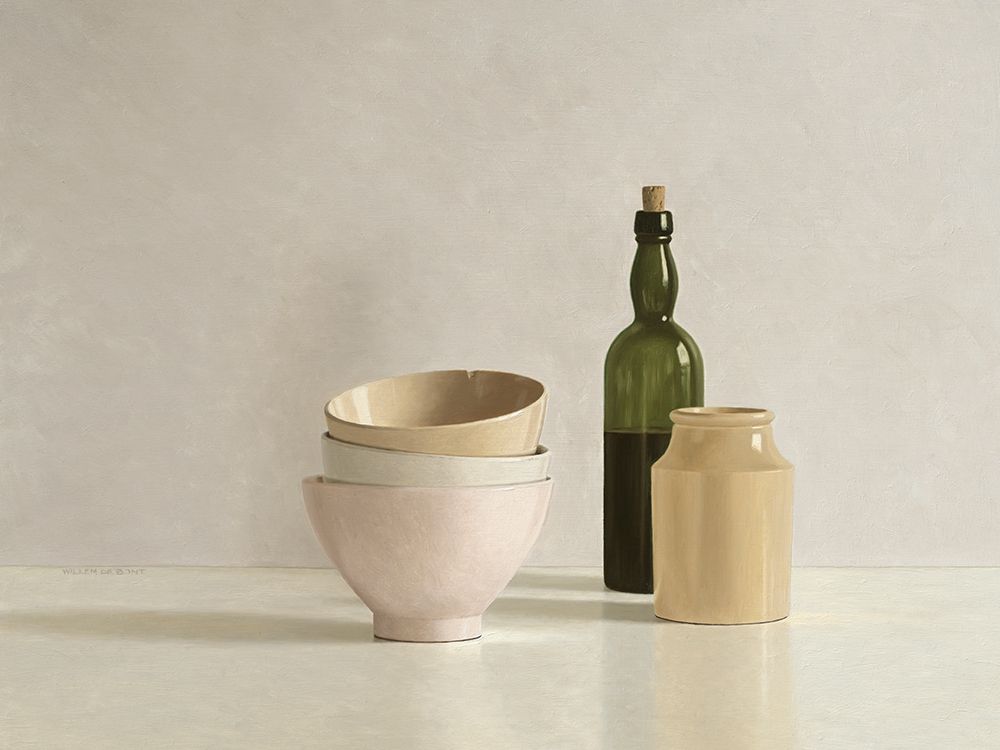 Stacked Bowls-Bottle and little Jar art print by Willem de Bont for $57.95 CAD