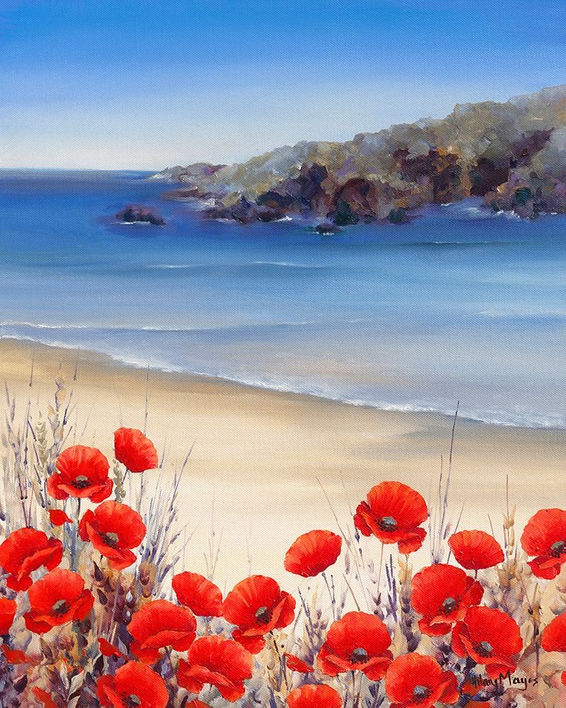 Poppies by the Sea art print by Hilary Mayes for $57.95 CAD