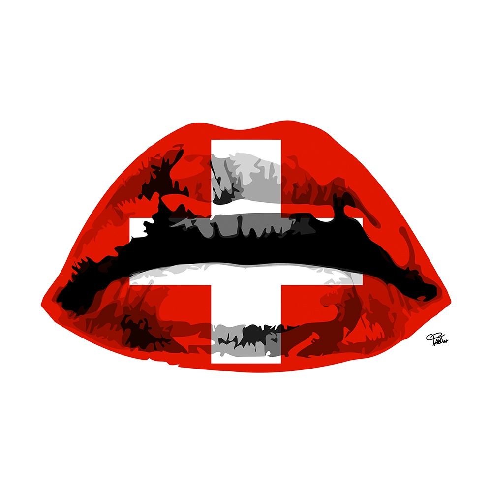 Switzerland Kiss art print by Morgan Paslier for $57.95 CAD