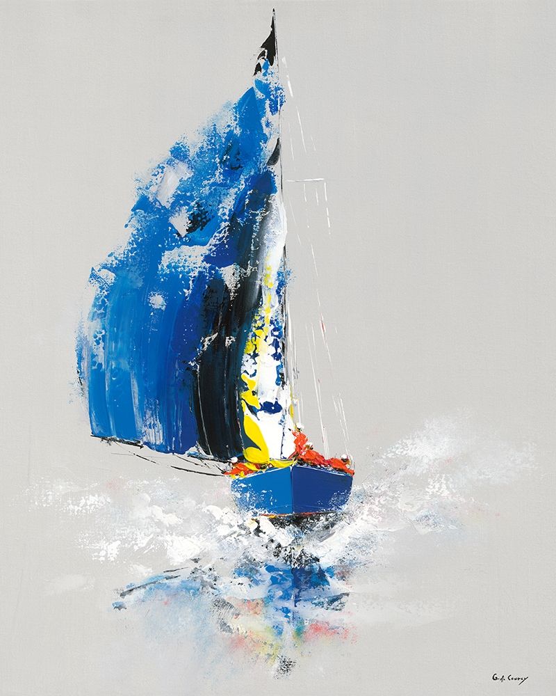 Le Bateau Bleu art print by Gerard de Courcy for $57.95 CAD