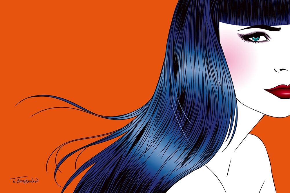 Blue Hair art print by Thierry Beaudenon for $57.95 CAD