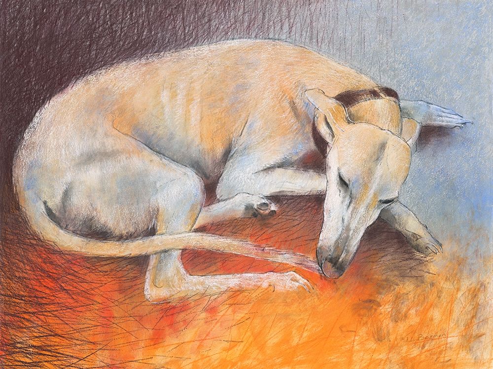 Dog resting art print by Loes Botman for $57.95 CAD