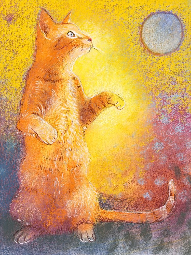 Playing Cat art print by Loes Botman for $57.95 CAD
