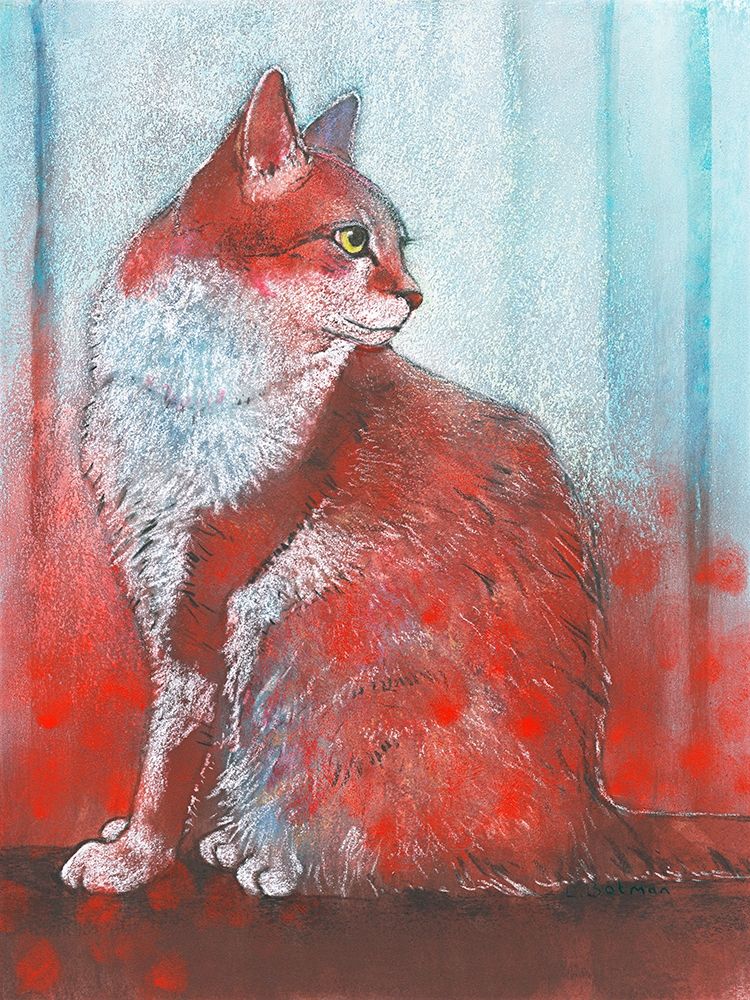 Red Cat art print by Loes Botman for $57.95 CAD