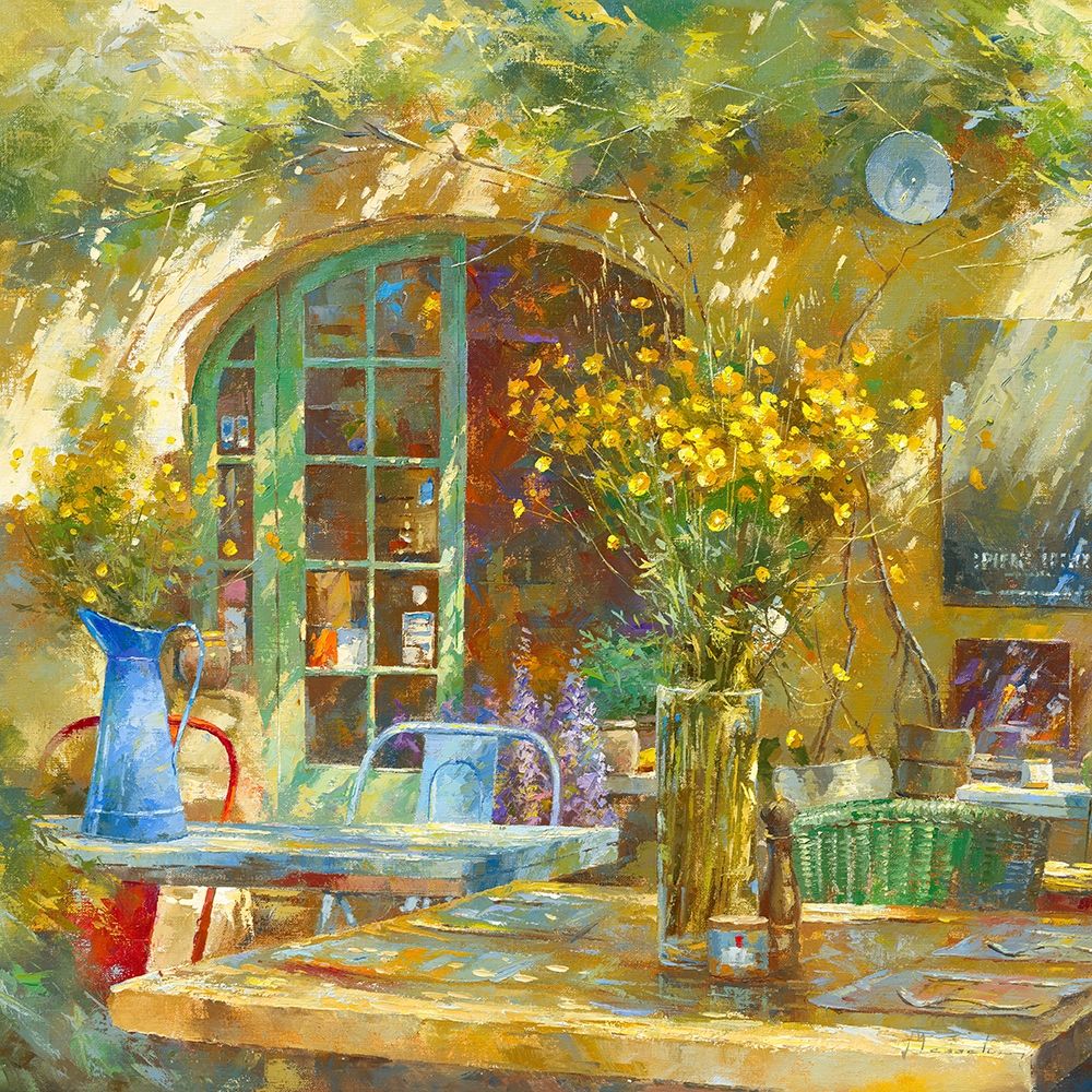 Terrasse - Le petit cafe art print by Johan Messely for $57.95 CAD