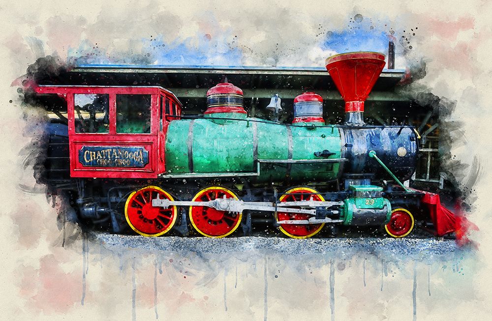 Choo Choo Train Watercolor art print by Rachel Lee for $57.95 CAD
