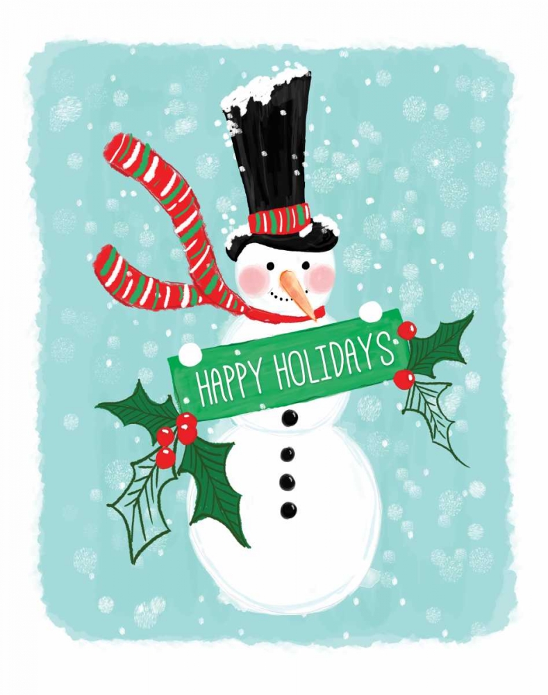 Holiday Snowman art print by Sara Berrenson for $57.95 CAD