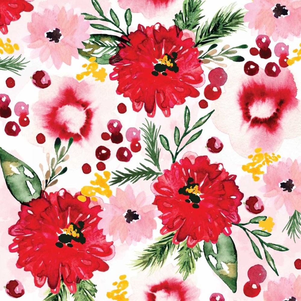 Christmas Floral III art print by Sara Berrenson for $57.95 CAD