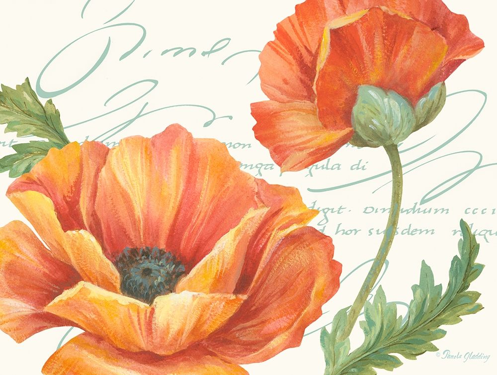 Orange Poppies II art print by Pamela Gladding for $57.95 CAD