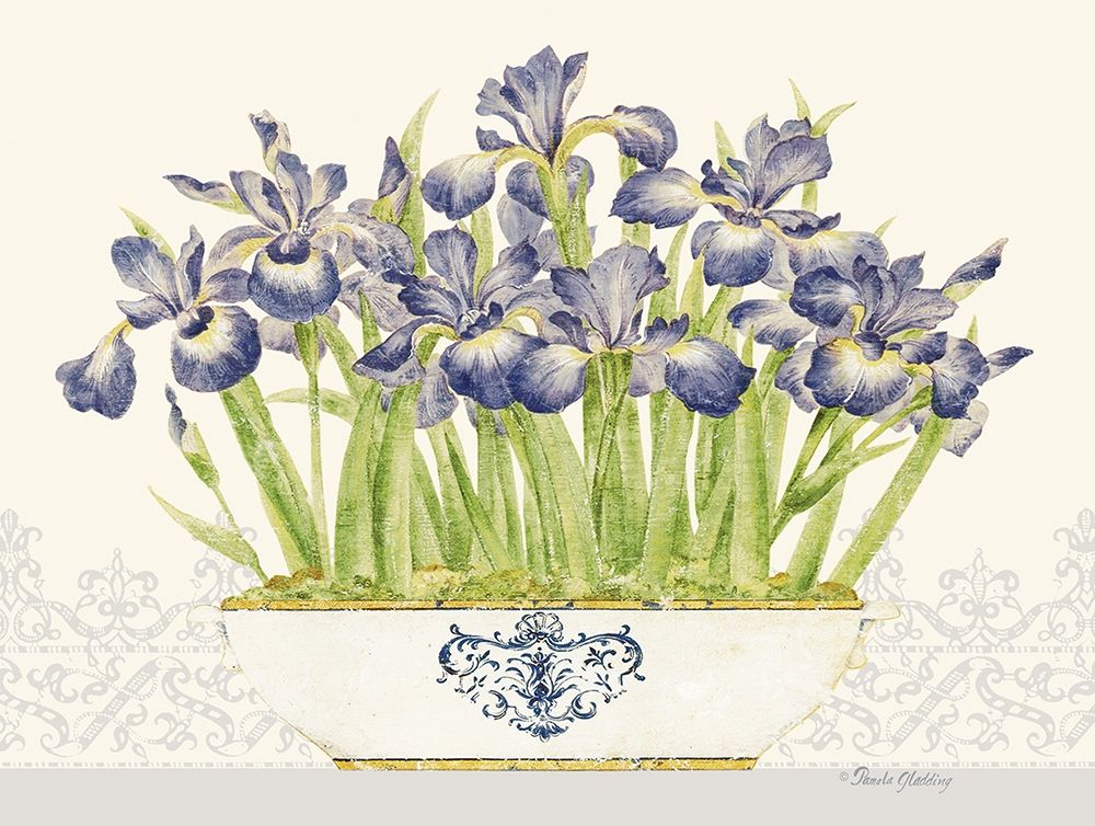 Imperial Irises Horizontal art print by Pamela Gladding for $57.95 CAD
