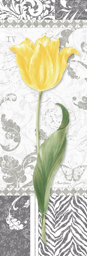 Damask Gray Tulip Panel I art print by Pamela Gladding for $57.95 CAD