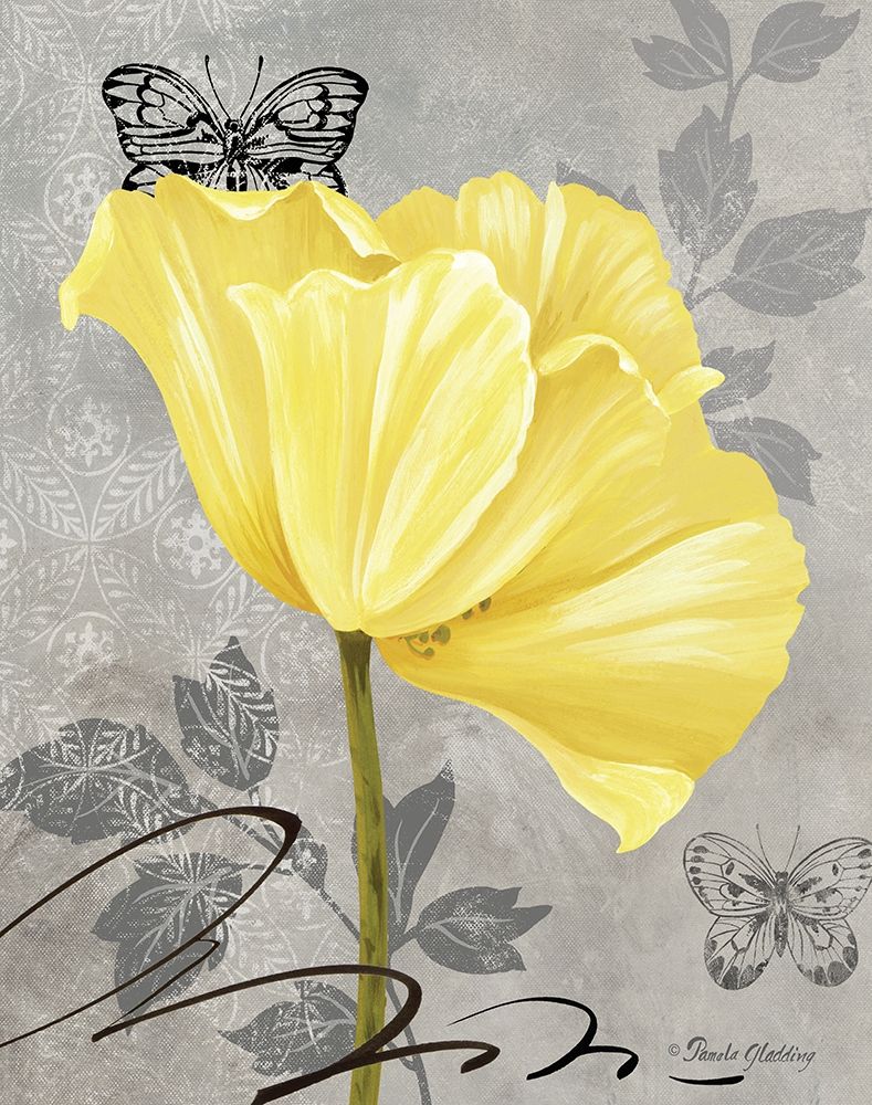 Gray and Yellow Poppies I art print by Pamela Gladding for $57.95 CAD
