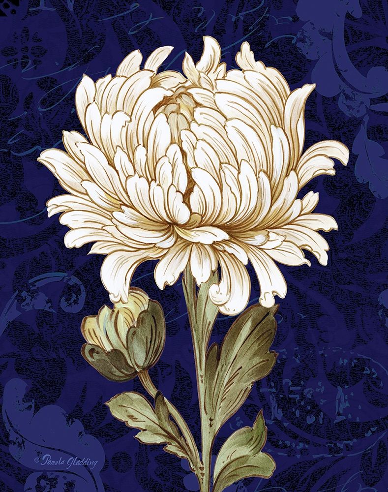 Damask Chrysanthemum art print by Pamela Gladding for $57.95 CAD