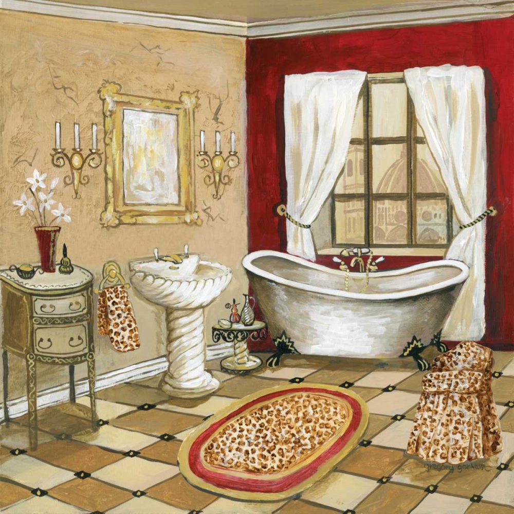 Leopard Florentine Bath art print by Gregory Gorham for $57.95 CAD