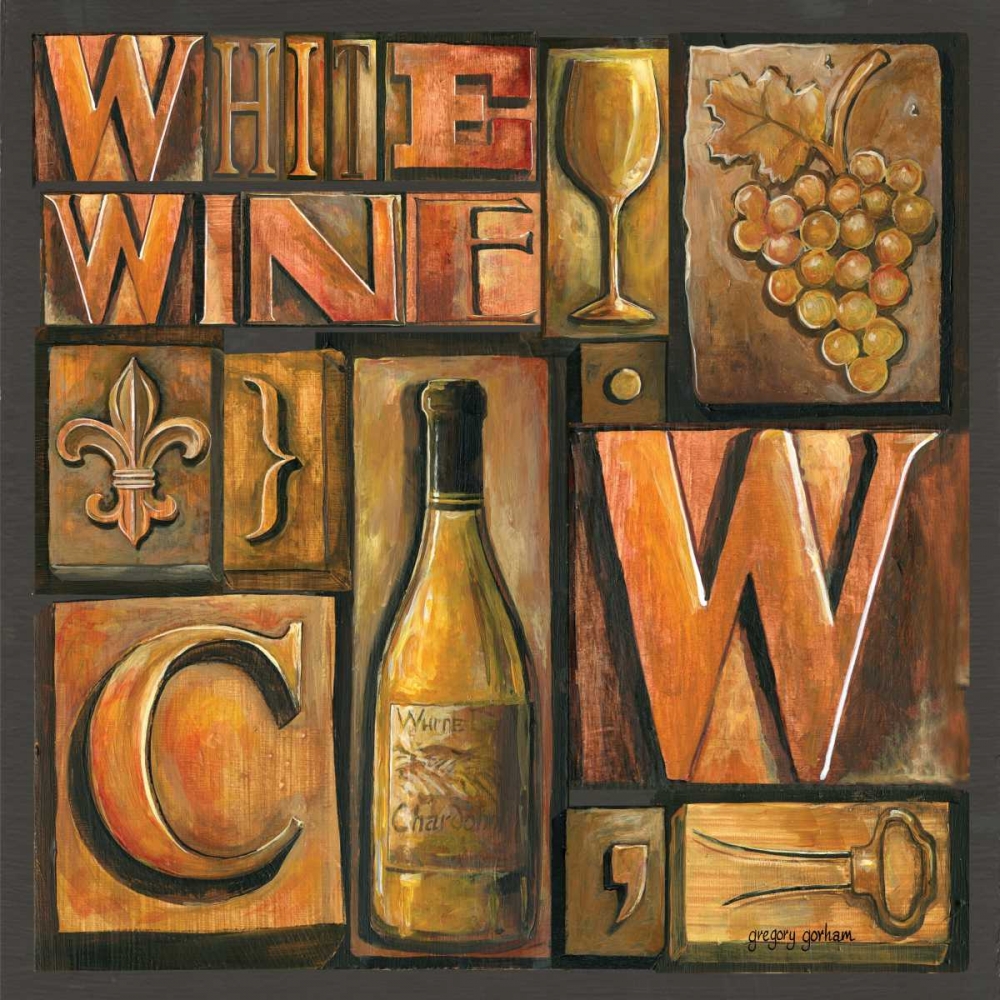 Type Set Wine Sq II art print by Gregory Gorham for $57.95 CAD