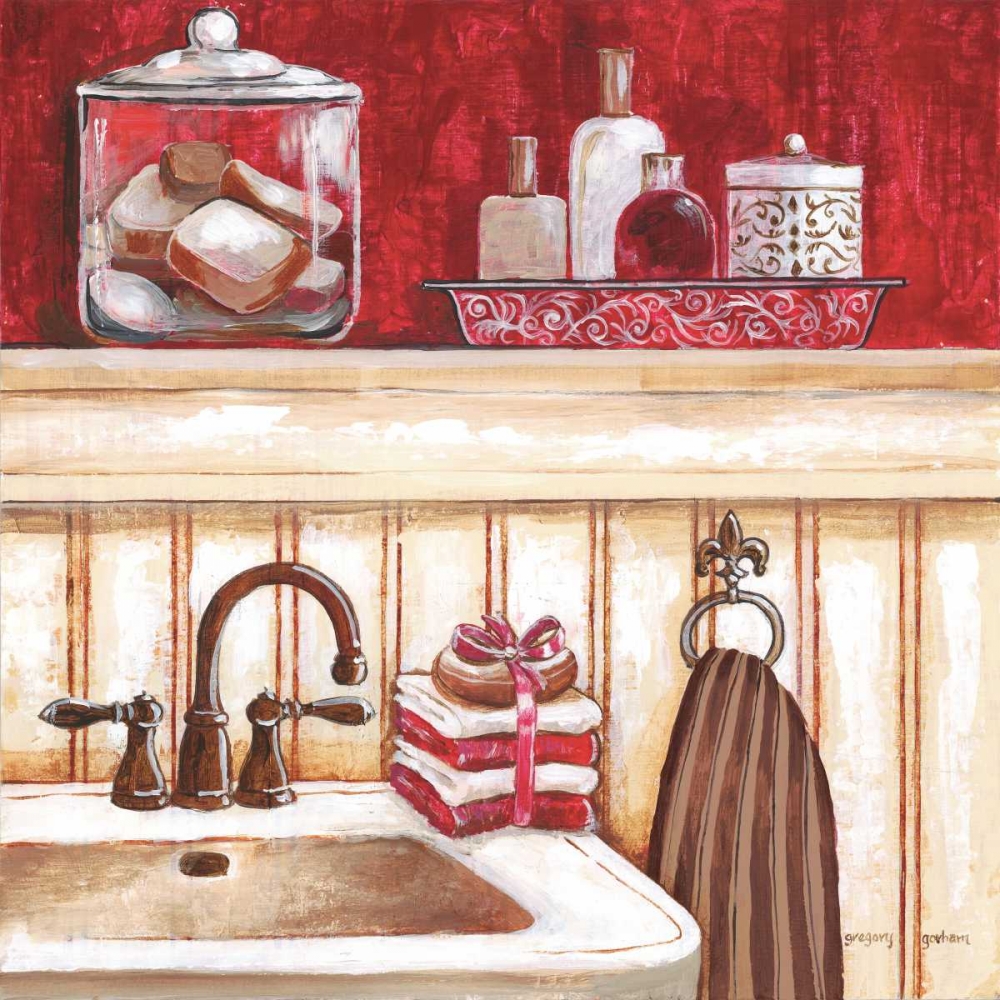 Red Bath I art print by Gregory Gorham for $57.95 CAD