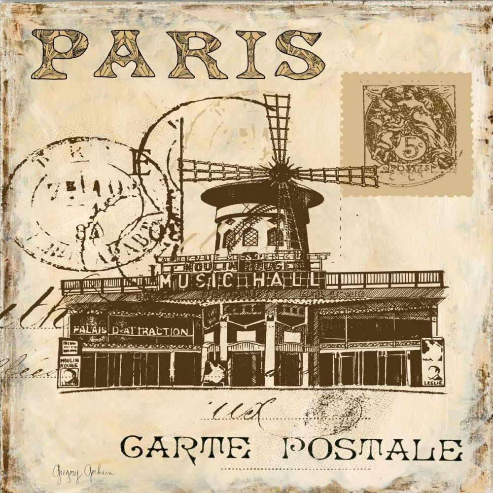 Paris Collage Sq. IV art print by Gregory Gorham for $57.95 CAD