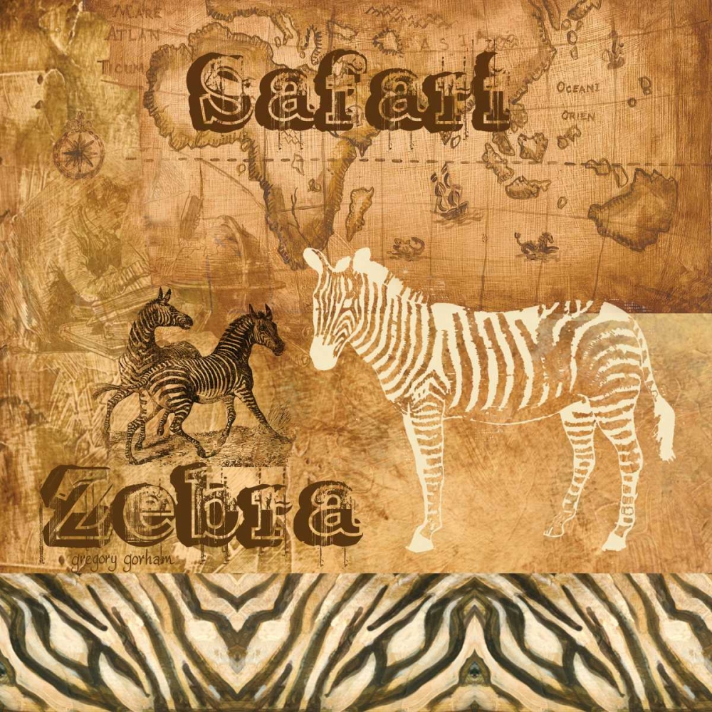 Safari Zebra art print by Gregory Gorham for $57.95 CAD