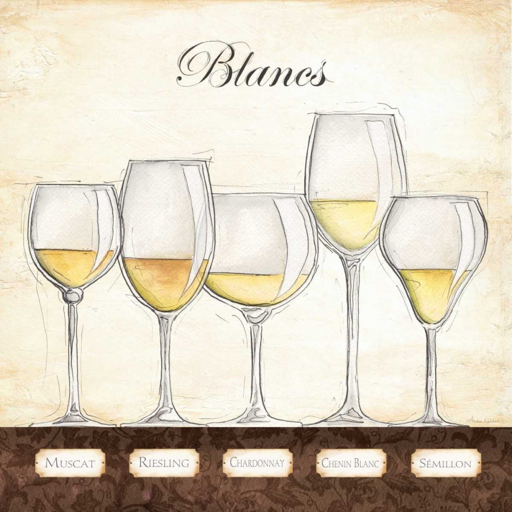 Les Vins Blancs art print by Andrea Laliberte for $57.95 CAD