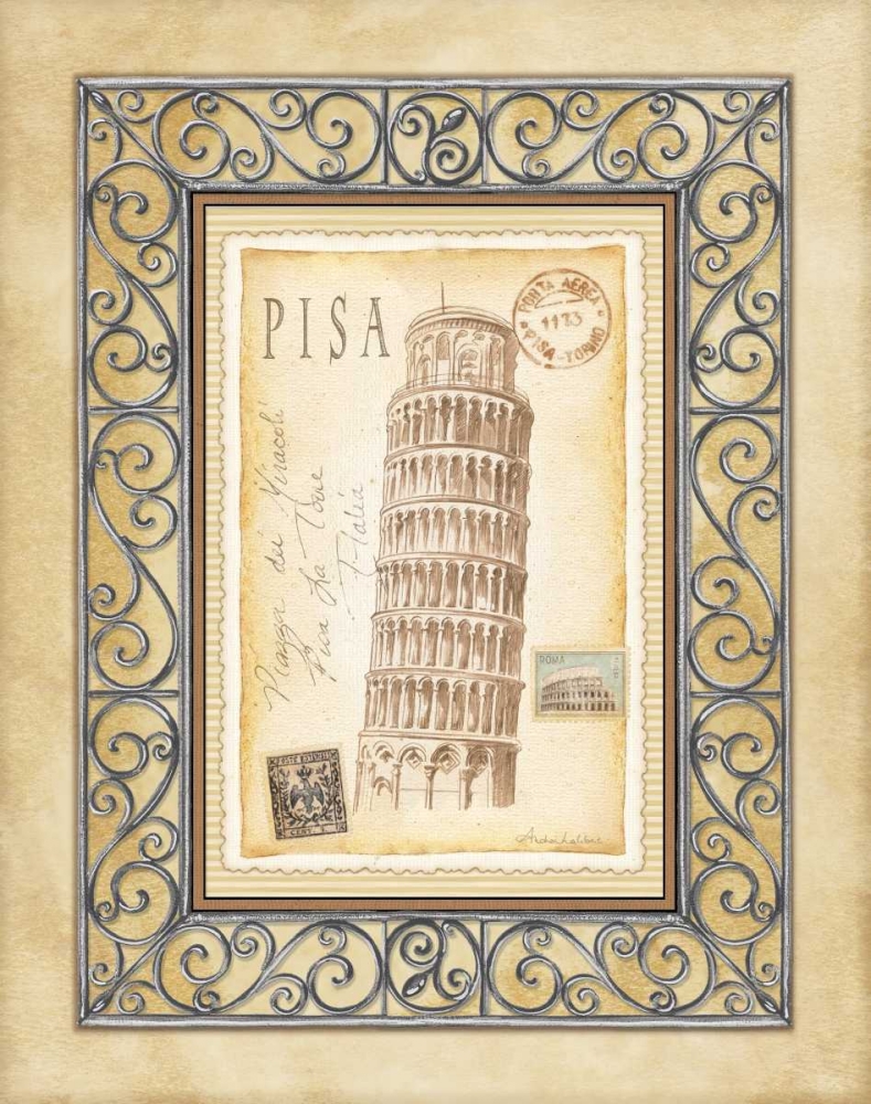 Pisa Postcard art print by Andrea Laliberte for $57.95 CAD