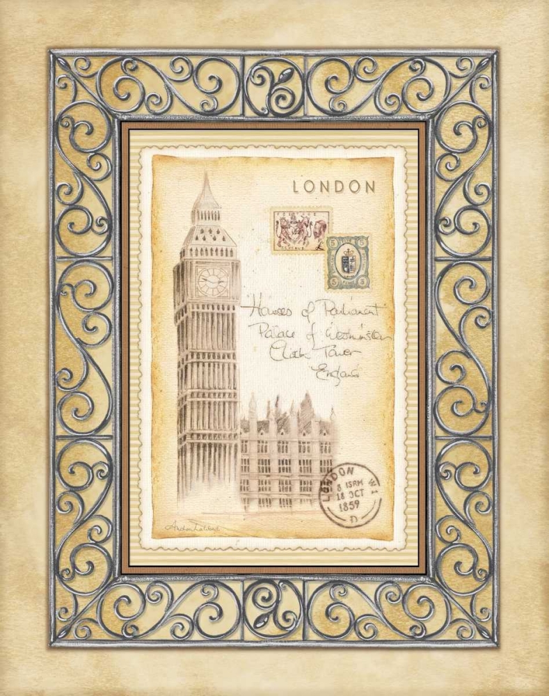 London Postcard art print by Andrea Laliberte for $57.95 CAD