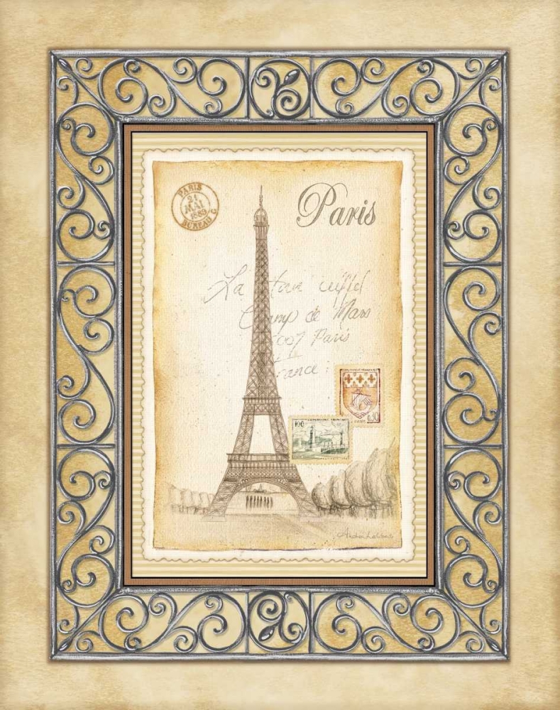 Paris Postcard art print by Andrea Laliberte for $57.95 CAD