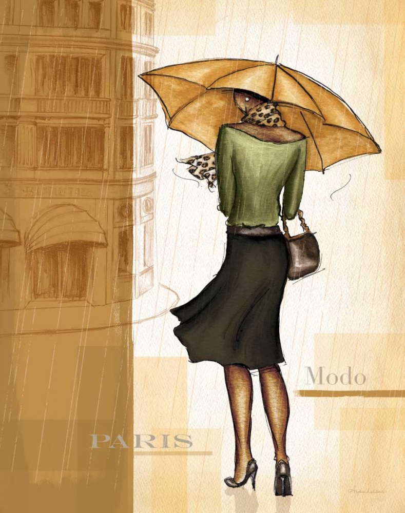 Golden Rain Paris art print by Andrea Laliberte for $57.95 CAD