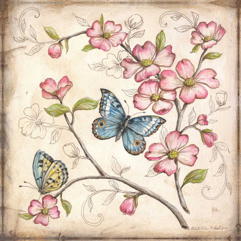 Le jardin Butterfly I art print by Kate McRostie for $57.95 CAD