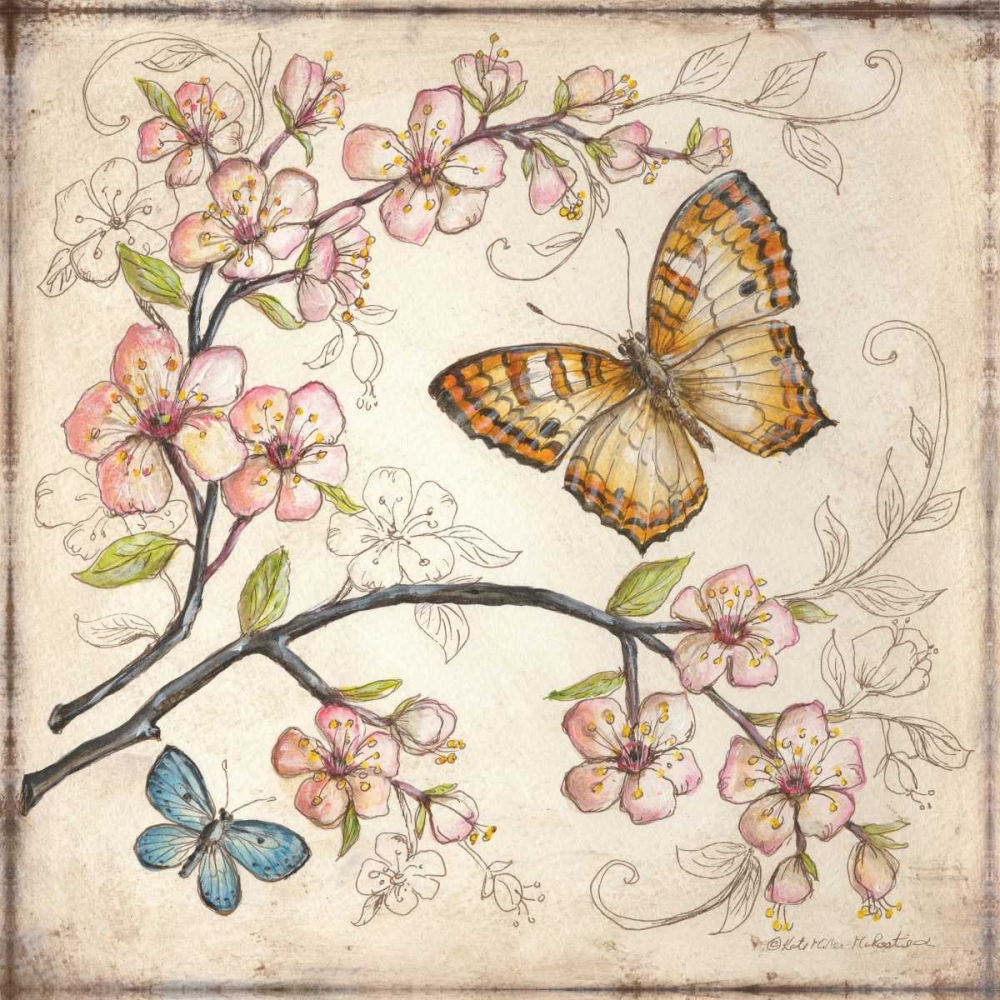 Le Jardin Butterfly II art print by Kate McRostie for $57.95 CAD
