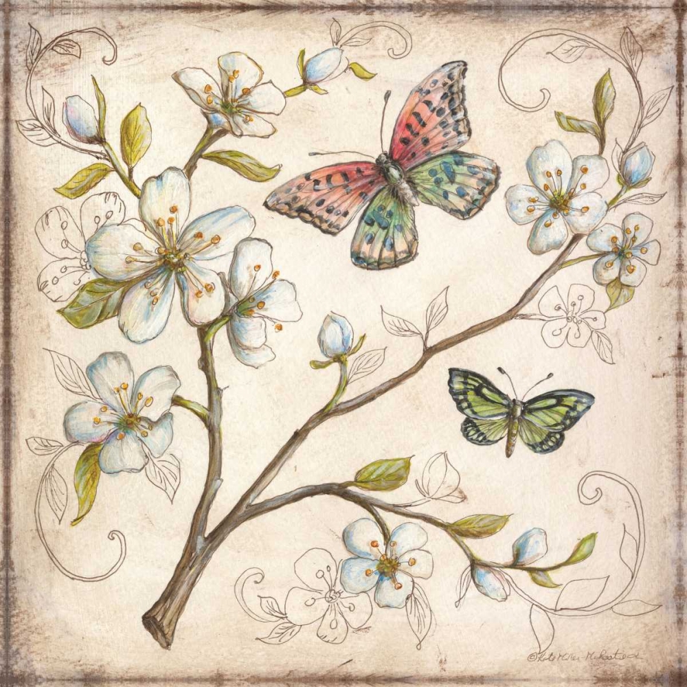 Le Jardin Butterfly III art print by Kate McRostie for $57.95 CAD