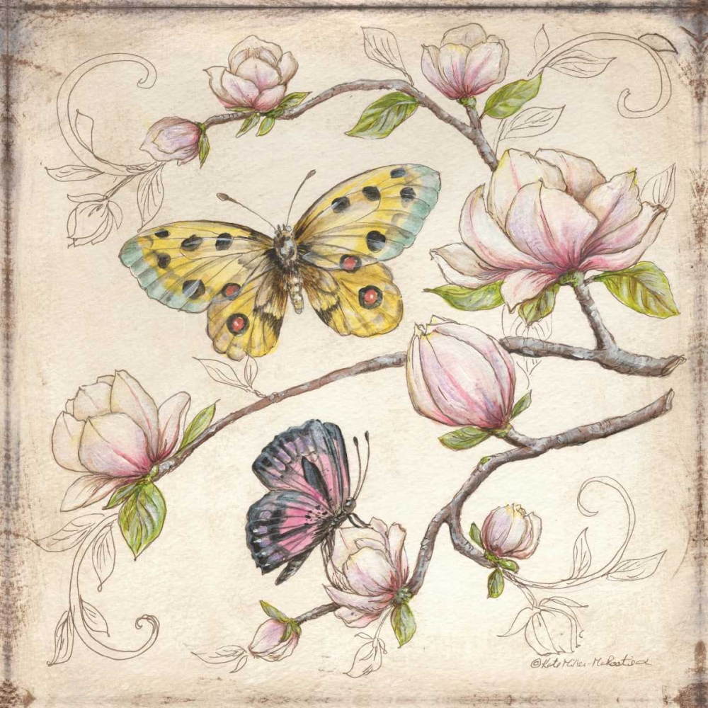 Le Jardin Butterfly IV art print by Kate McRostie for $57.95 CAD